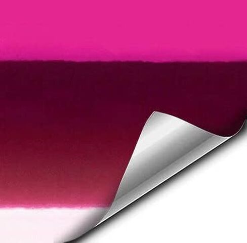 VVIDIDID SUPERCAST PINK CONCTROM Chrome Finish Finish Stretch Finyl Wrap Film Roll (1/2 ft × 5ft) in Saudi Arabia