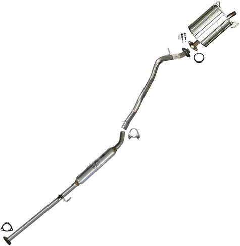 Northeastern Exhaust | Stainless Steel Muffler & Resonator Pipe Exhaust System Kit Compatible for Honda CR-V 1997-2001 2.0L | Free Clamp, Gasket, and Spring Bolt Kit Included in Saudi Arabia
