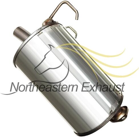 Northeastern Exhaust | Stainless Steel Muffler & Resonator Pipe Exhaust System Kit Compatible for Honda CR-V 1997-2001 2.0L | Free Clamp, Gasket, and Spring Bolt Kit Included in Saudi Arabia