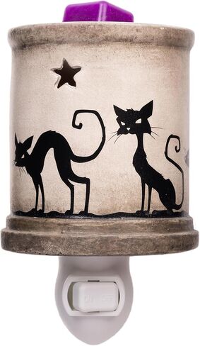 Scentsationals Halloween Collection - Scented Wax Accent Warmer - Spooky Season Wax Cube Melter & Burner - Electric Autumn Fragrance Home Air Freshener & Decoration Spooky Black Cat in Saudi Arabia