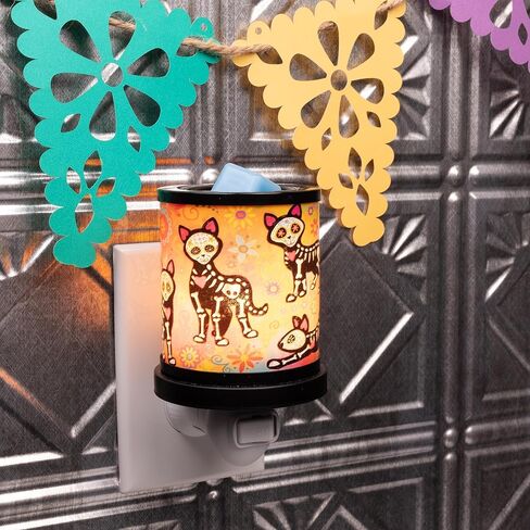 Scentsationals Halloween Collection - Scented Wax Accent Warmer - Spooky Season Wax Cube Melter & Burner - Electric Autumn Fragrance Home Air Freshener & Decoration Spooky Black Cat in Saudi Arabia