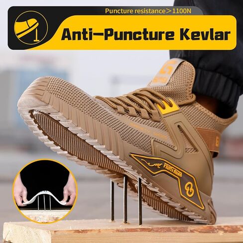 Steel Toe Shoes for Men Work Safety Shoes Industrial Construction Shoes Mid Cut Industrial Boot Work Sneakers Comfortable Lightweight Safety Shoes for Work in Saudi Arabia