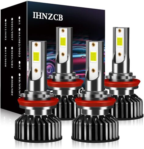 Fit For Nissan Altima 2007-2018 LED Headlight Bulbs, H11 H9 High and Low Beam Headlight Combo Bulbs Kit, 20000LM 6000K Cool White 4PCS in Kuwait