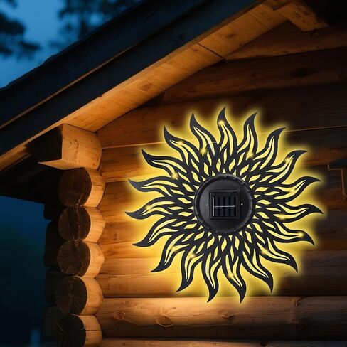 Vcuteka 20 "Sun Metal Wall Art في الهواء الطلق ديكور شمسي الديكور المعدني جدار النحت حديقة شنق in Kuwait