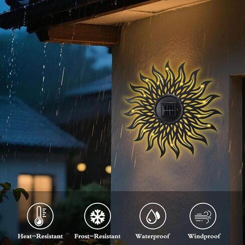 Vcuteka 20 "Sun Metal Wall Art في الهواء الطلق ديكور شمسي الديكور المعدني جدار النحت حديقة شنق in Kuwait