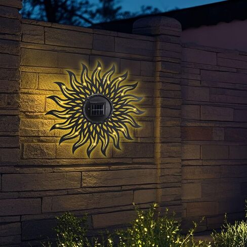 Vcuteka 20 "Sun Metal Wall Art في الهواء الطلق ديكور شمسي الديكور المعدني جدار النحت حديقة شنق in Kuwait