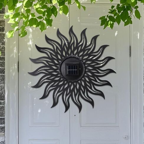 Vcuteka 20 "Sun Metal Wall Art في الهواء الطلق ديكور شمسي الديكور المعدني جدار النحت حديقة شنق in Kuwait