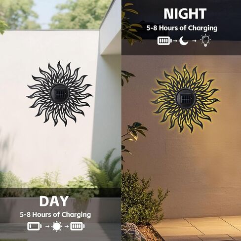 Vcuteka 20 "Sun Metal Wall Art في الهواء الطلق ديكور شمسي الديكور المعدني جدار النحت حديقة شنق in Kuwait