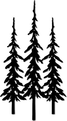 DICYWUDI Black Metal Tree Wall Decor, Cabin Decor, Tree Decor, Rustic Wall Decor for or Indoor Kitchen Bathroom Bedroom Living Room Dining Room in Kuwait