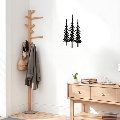 DICYWUDI Black Metal Tree Wall Decor, Cabin Decor, Tree Decor, Rustic Wall Decor for or Indoor Kitchen Bathroom Bedroom Living Room Dining Room in Kuwait