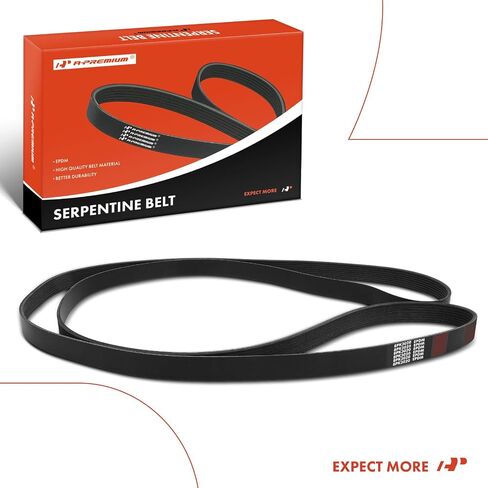 A-Premium Engine Serpentine Drive Belt متوافق مع Ford F-250 1995-1996 ، F-250 HD 1997 ، F-350 F-Super Duty E-350 Econoline Club Wagon 1995-1997 ، Econoline Super Duty 1996-1997 ، V8 7.3L in Saudi Arabia