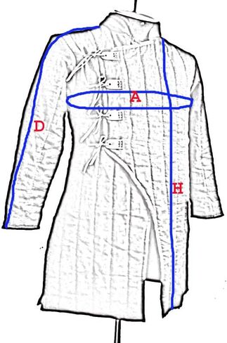 Gambeson Quilted Cotton Thick Padded Jacket Costume Dress SCA LARP in Saudi Arabia
