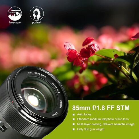 Meike 85mm F1.8 Auto Focus Medium Telephoto STM Stepping Motor Full Frame Portrait Lens Compatible with Sony E Mount Mirrorless Cameras (85mm F1.8 Sony) in Kuwait