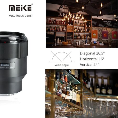 Meike 85mm F1.8 Auto Focus Medium Telephoto STM Stepping Motor Full Frame Portrait Lens Compatible with Sony E Mount Mirrorless Cameras (85mm F1.8 Sony) in Kuwait