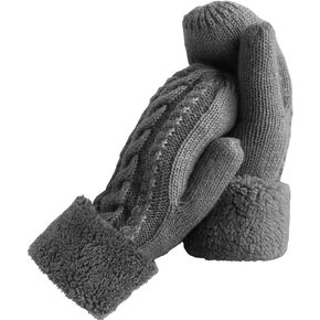 AURUZA Winter Warm Mittens for Women, Cozy Thick Knitted Gloves & Mittens Warm Soft Lining Cold Weather Accessories Gifts in Kuwait