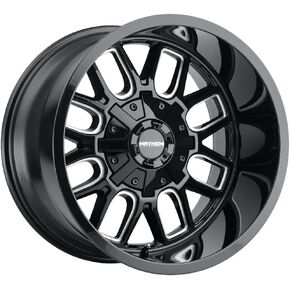 Mayhem Cogent 8107 Gloss Black/Milled Talkes 20x9 5-127/5-139.7 0mm 87.1mm Wheel مع رسم (20 × 9. بوصة/5 × 127 مم ، 0 مم) in Kuwait
