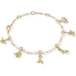 سوار Kendra Scott Disney Princess Charm في White Mix ، نحاس مطلي بالذهب 14K ، مجوهرات الأزياء للنساء in Kuwait