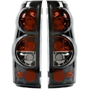 2pcs Tail Light Rear Side Plastic Clear Lens Gloss Black Housing Warm White Light Brake Tail Lights for GMC,for Chevy 6.82 Inch-Item Height 19169018 GM2801186 in Saudi Arabia