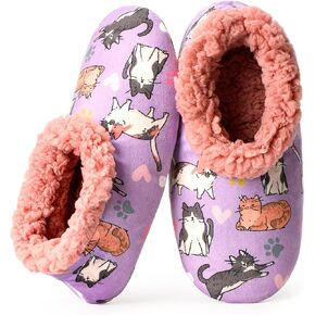 النعال للنساء الداخليين غير المنقوشين ، جوارب شبطة غامضة مع قبضة ، أحذية منزل دافئة في فصل الشتاء ، هدايا مريحة للنساء in Kuwait