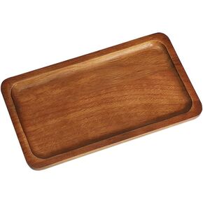 Small Wooden Tray (7.5 x 4.1 inch), Rectangular Mini Serving Tray for Coffee Tables, Dessert, Snack, Fruit, Acacia Wood Platter for Vegetable, Decor Restaurant in Saudi Arabia