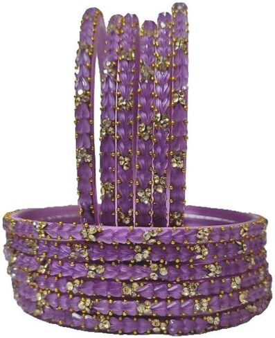 Shemass™ Heart Design Trendy Bangle Set For Women & Girls |Indian Bollywood Colourful Glass Bangles Collection in Saudi Arabia