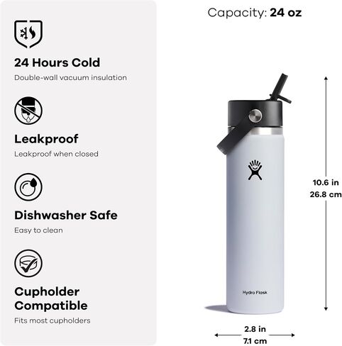 Hydro Flask 24 oz Wide Mouth Straw Lid Laguna in Saudi Arabia