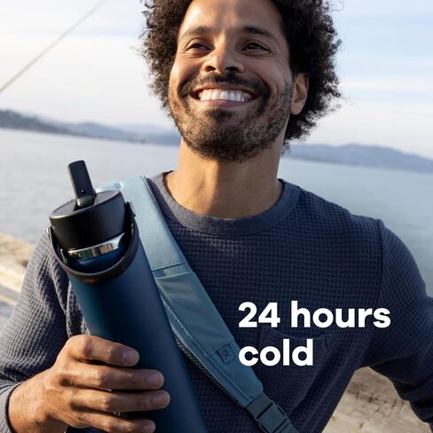 Hydro Flask 24 oz Wide Mouth Straw Lid Laguna in Saudi Arabia