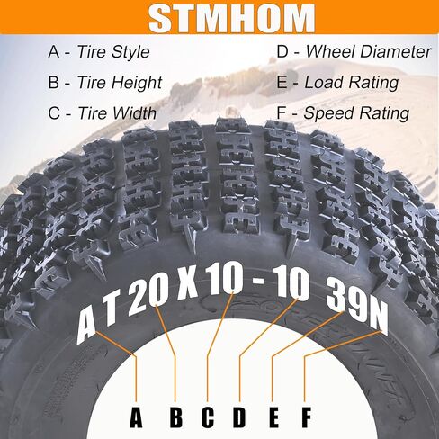 إطارات ATV UTV 20x10-10 Golf Cart Tiresall Tirrain Tyres ATV إطارات 20x10-10 4PR بلا أنبوب in Kuwait