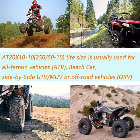 إطارات ATV UTV 20x10-10 Golf Cart Tiresall Tirrain Tyres ATV إطارات 20x10-10 4PR بلا أنبوب in Kuwait