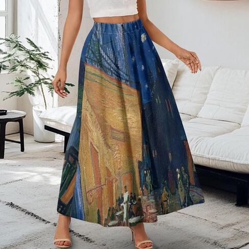 الطلاء الزيتي المطبوع Long Maxi Long Maxi Long Longant Alegant High-Phensed A-Link Lond Maxi for Party ، العمل in Kuwait