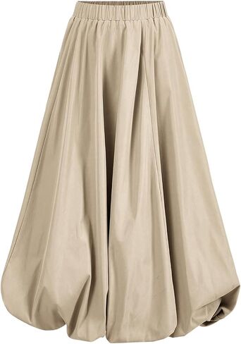 SweatyRocks Women's Y2K Elastic High Waisted Bubble Ruffled Maxi Puff Skirts in Saudi Arabia