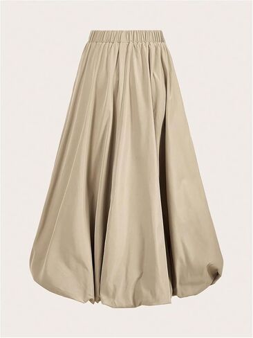 SweatyRocks Women's Y2K Elastic High Waisted Bubble Ruffled Maxi Puff Skirts in Saudi Arabia
