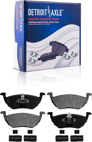 Detroit Axle - مجموعة الفرامل لـ 05-08 Ford Escape Mazda Tribute Mercury Mariner Replacement 2005 2006 2007 2008 Divic Brake Pads Ceramic Brake Pads الأمامية والخلفية in Saudi Arabia