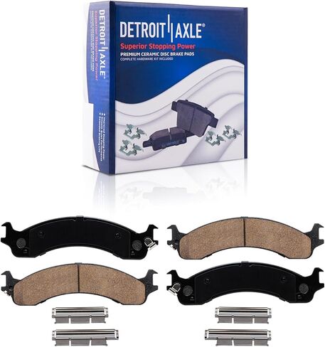 Detroit Axle - مجموعة الفرامل الأمامية لعام 2000 2001 2002 دودج رام 2500 3500 بديل محفور ومحفور بالقرصين ووسادات الفرامل السيراميك in Saudi Arabia