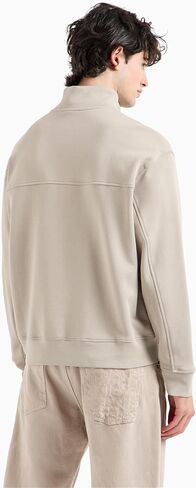 Armani Exchange للرجال الجيب الفرنسي Terry Quarter-Zip Up Sweatshirt in Saudi Arabia