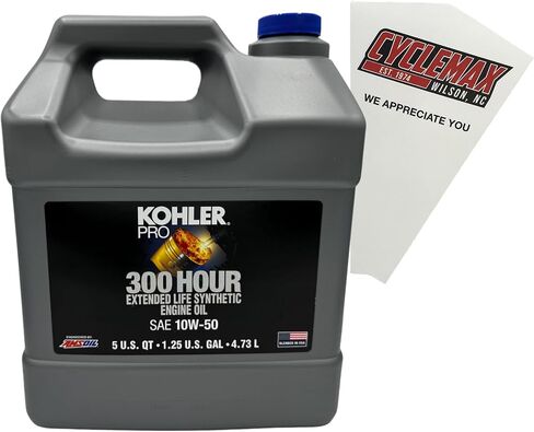 One Pack compatible with Kohler PRO SAE 10W-50 Extended Life Synthetic Engine Oil 5-Quart 25-357 75-S Contains One 5 Quart Bottle and a Funnel in Saudi Arabia