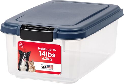 Iris USA Weatherpro Airproight Pet Food Contage ، تصل إلى 14 رطلاً ، وطيور Cat Cat وغيرها in Kuwait