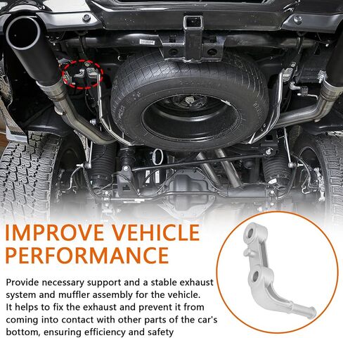 Rear Left Exhaust Bracket Muffler Support, Compatible with Ram 1500 5.7L 6.2L 2019 2020 2021 2022 2023 2024 Driver Left Side Exhaust Support Bracket Assembly Replace# 68275662AB in Saudi Arabia