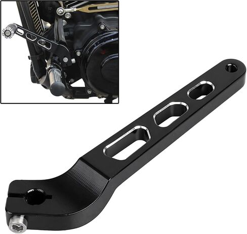 Black CNC Gear Inner Shift Rod Lever for Harley Dyna Fat Street Bob 1991-2017, FX Softail Models 1990-2017 and FLDE, FLFB/S, FLSL, FLHC/S,FLSB,FXBR/S Models 2018-UP in Saudi Arabia