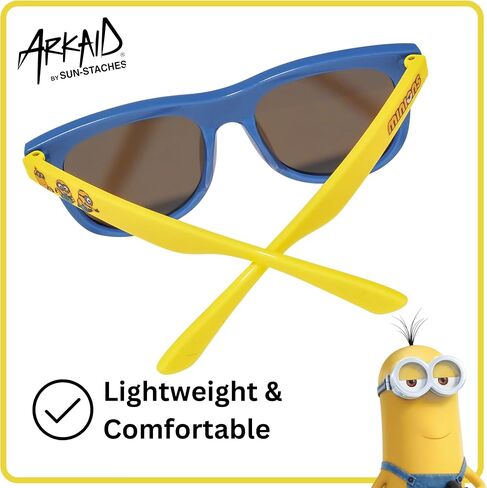 نظارات شمسية من Arkaid Minions للأطفال | درجتان من الألوان للأولاد والبنات | الأشعة فوق البنفسجية 400 | مقاس واحد يناسب معظم الأطفال in Kuwait