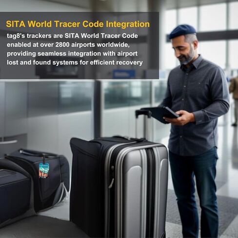 [Pack 2] tag8 London Smart Bag tag |Trendy Luggage tag ID Identification | Suitcase Tag | Fashionable Digital Name tag | Airline Compliant, SITA World Tracer Code Enabled | Travel Gift idea in Kuwait