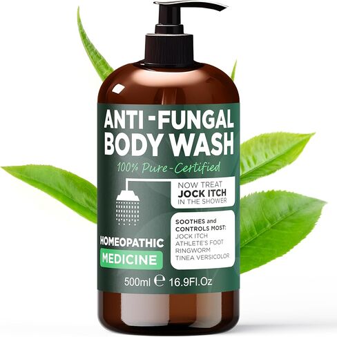 Body Scrub | Tea Tree Oil Scrub with Manuka Honey and Salicylic Acid | Fights Jock Itch, Acne, Rashes & Body Odor | Anti Fungal Natural Body Exfoliator for Men and Women with Free Scrubber Brush in Saudi Arabia
