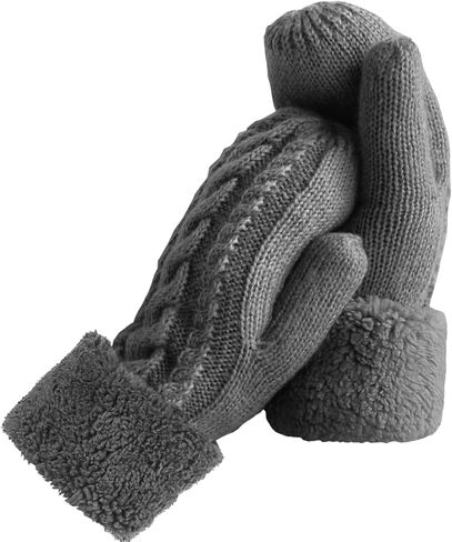 AURUZA Winter Warm Mittens for Women, Cozy Thick Knitted Gloves & Mittens Warm Soft Lining Cold Weather Accessories Gifts in Kuwait