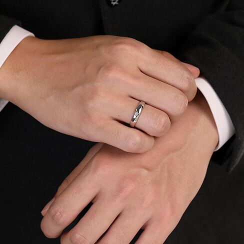 MEISSA 0.5CT خواتم الخطبة للنساء رجال فرق زفاف حلقات زوجين مجموعة الوعد خواتم الذكرى in Saudi Arabia