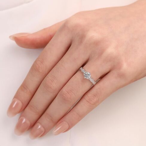 MEISSA 0.5CT خواتم الخطبة للنساء رجال فرق زفاف حلقات زوجين مجموعة الوعد خواتم الذكرى in Saudi Arabia
