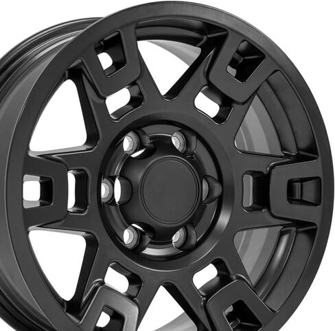 OE Wheels TY16 17 بوصة الحافات FIT 4RUNNER TRD Style 6x139.7 17x7 Matte Black - Hollander 75167 (مجموعة من 4) in Kuwait
