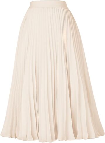 GRACE KARIN Women High Elastic Waist Pleated Chiffon Skirt Midi Swing A-line Skirts in Saudi Arabia