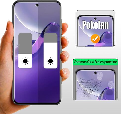 Pokolan [3 Pack] Screen Protector for Google Pixel 8 Pro Tempered Glass, Support Fingerprint Unlock, 9H Hardness, Easy to Install, Bubble Free, Case Friendly in Saudi Arabia