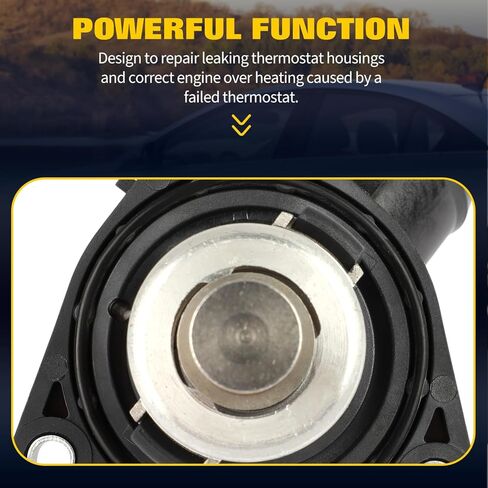 OCPTY Engine Coolant Thermostat Housing Fit for Cadillac CTS 2016-2018,for Chevrolet Camaro 2016-2018,for Chevrolet Corvette 2015-2018 Thermostat Housing Assembly Replaces 12658723 in Kuwait