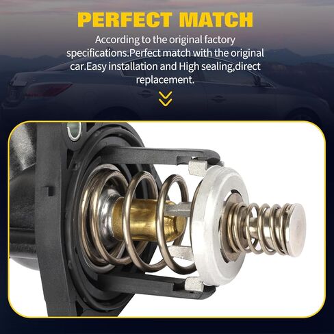 OCPTY Engine Coolant Thermostat Housing Fit for Cadillac CTS 2016-2018,for Chevrolet Camaro 2016-2018,for Chevrolet Corvette 2015-2018 Thermostat Housing Assembly Replaces 12658723 in Kuwait